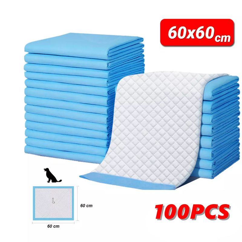 Petority Pet Training Disposable Dog Pee Pads,60x60cm, 6-Layer Leak-Proof and Ultra Absorbent Dog Pee Pads,Fast Drying Pee Mats for Puppies Dogs Cats Rabbits Pets,50-200PCS