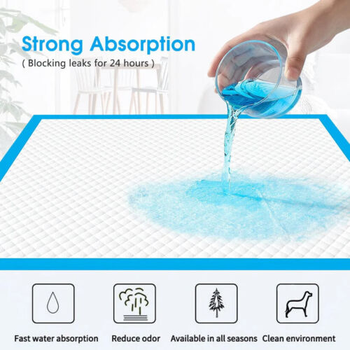 Petority Pet Training Disposable Dog Pee Pads,60x60cm, 6-Layer Leak-Proof and Ultra Absorbent Dog Pee Pads,Fast Drying Pee Mats for Puppies Dogs Cats Rabbits Pets,50-200PCS
