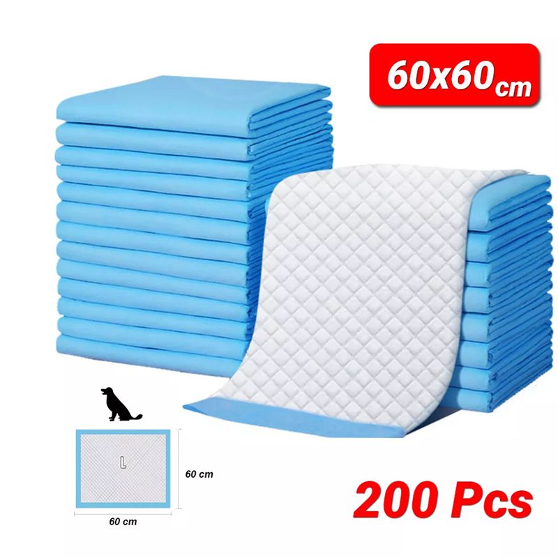 Petority Pet Training Disposable Dog Pee Pads,60x60cm, 6-Layer Leak-Proof and Ultra Absorbent Dog Pee Pads,Fast Drying Pee Mats for Puppies Dogs Cats Rabbits Pets,50-200PCS