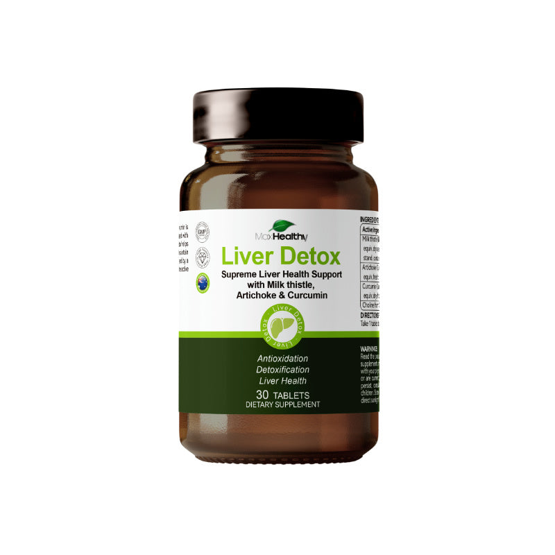 MaxHealthy Liver Support Milk Thistle Support Liver Detoxification 30 Tablets