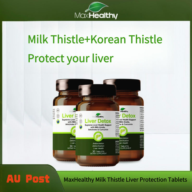 MaxHealthy Liver Support Milk Thistle Support Liver Detoxification 30 Tablets