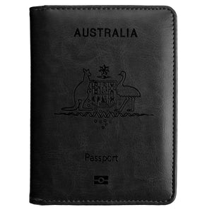 Travel Passport Holder Wallet Holder RFID Blocking ID Card Case Cover Slim PU Leather