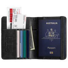 Travel Passport Holder Wallet Holder RFID Blocking ID Card Case Cover Slim PU Leather