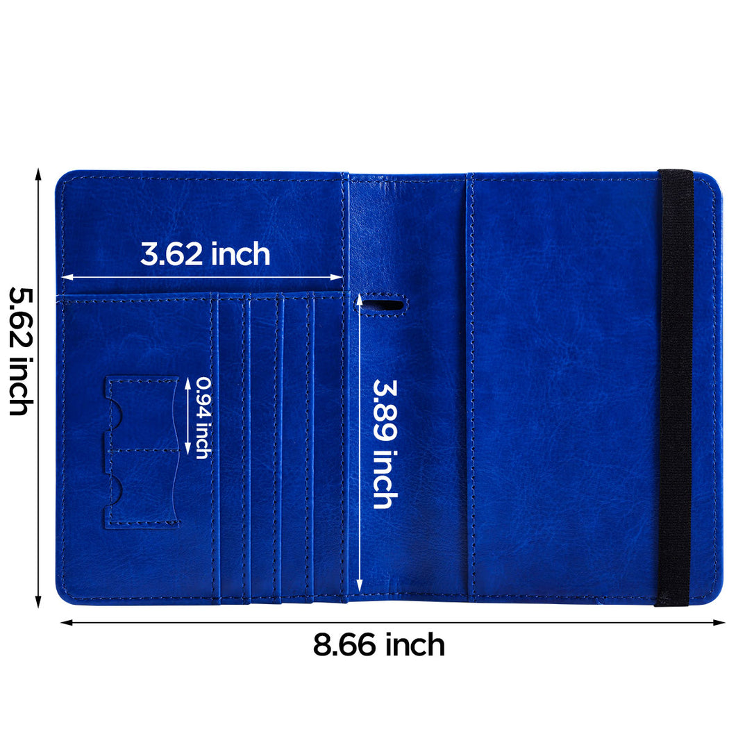 Travel Passport Holder Wallet Holder RFID Blocking ID Card Case Cover Slim PU Leather