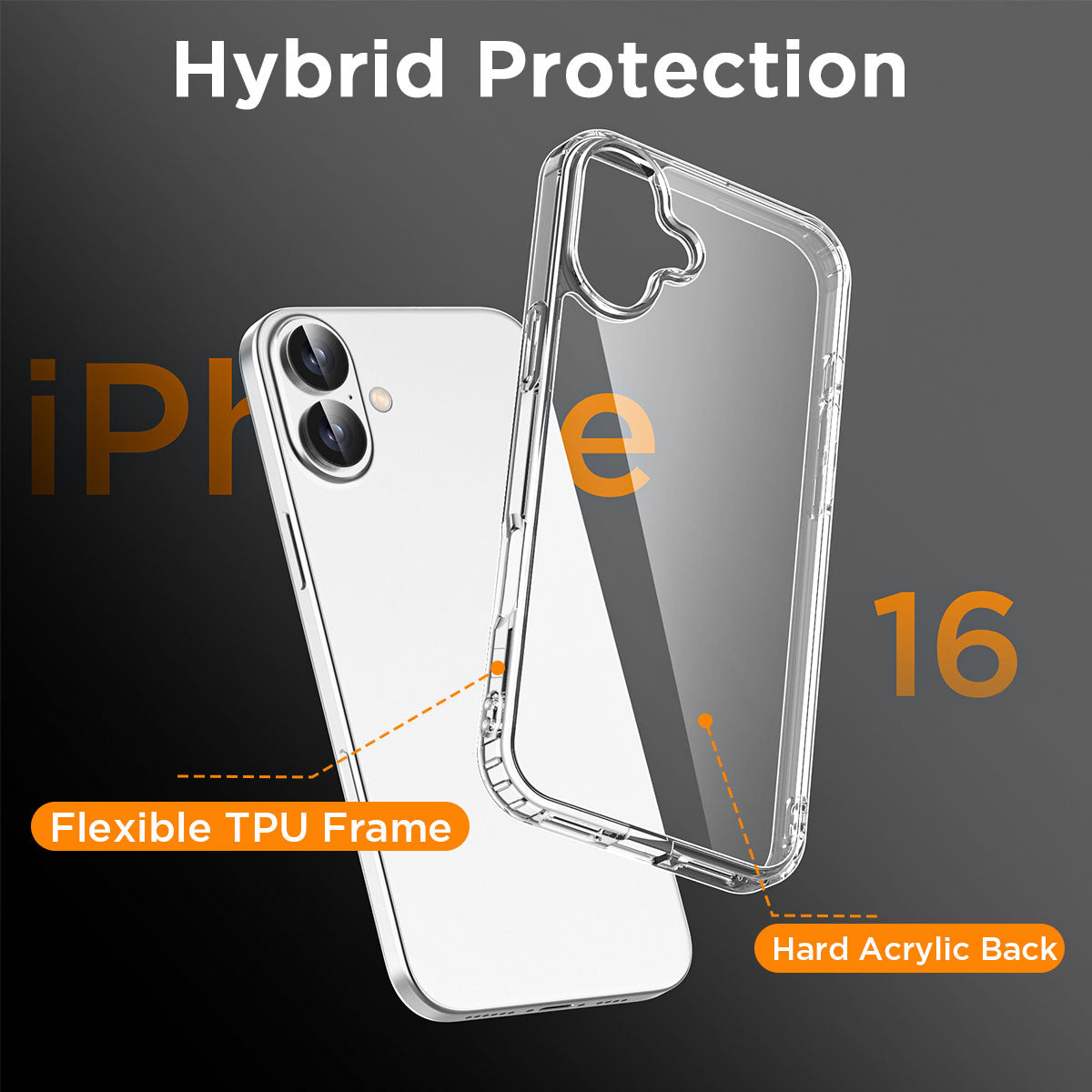 iPhone 16 Case iPhone 16 Plus Case iPhone 16 Pro iPhone 16 Pro Max Case Clear Shockproof Ultra Slim Transparent Protective Cover