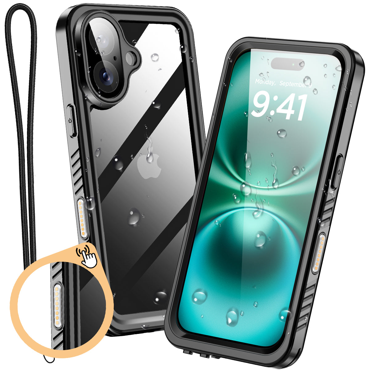 For iPhone 16 Waterproof Case/For iPhone 16 Plus Case Waterproof Shockproof CaseHeavy Duty Full Cover
