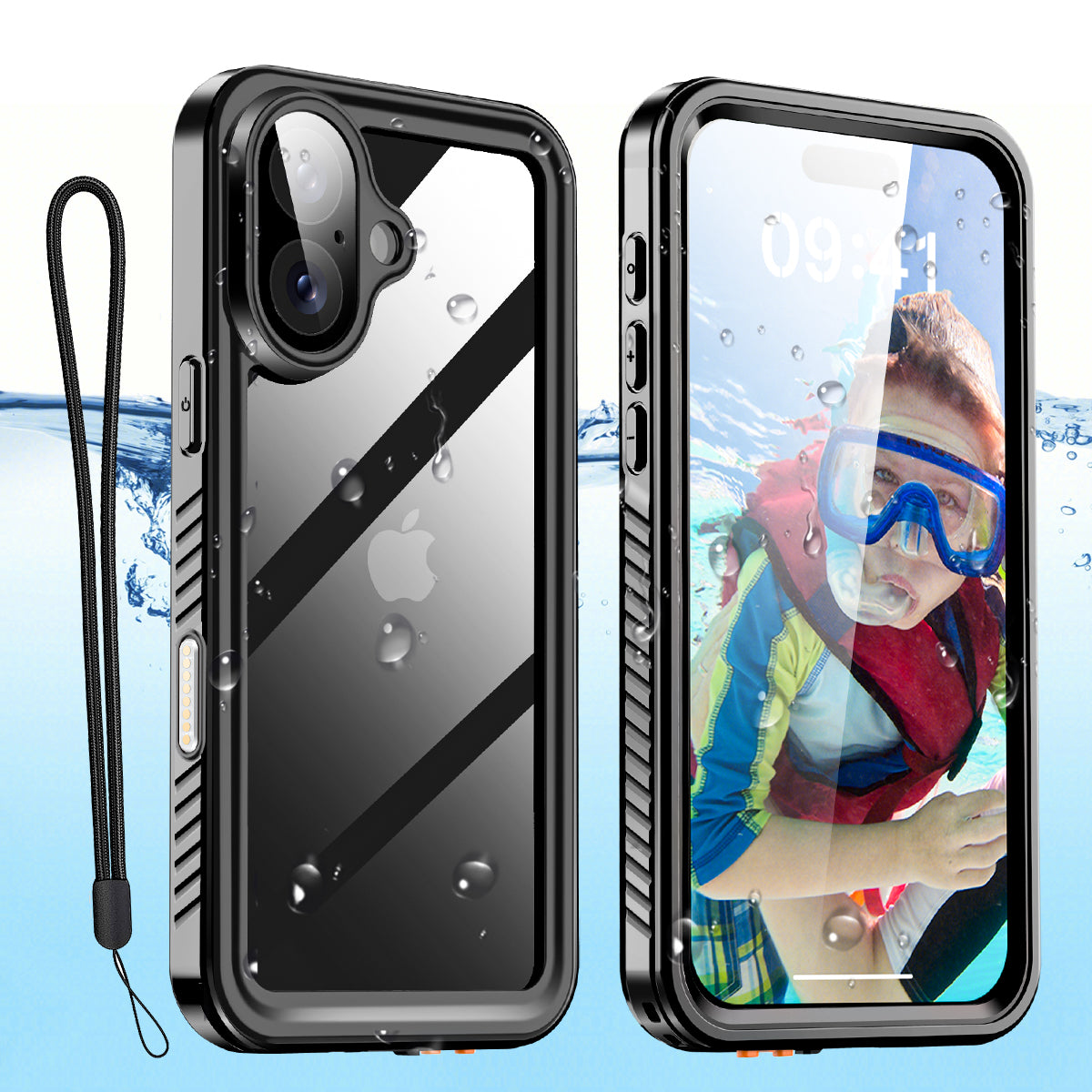 For iPhone 16 Waterproof Case/For iPhone 16 Plus Case Waterproof Shockproof CaseHeavy Duty Full Cover