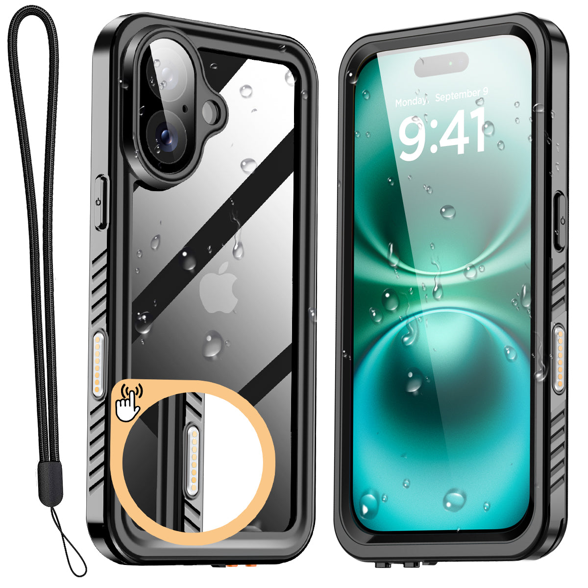 For iPhone 16 Waterproof Case/For iPhone 16 Plus Case Waterproof Shockproof CaseHeavy Duty Full Cover