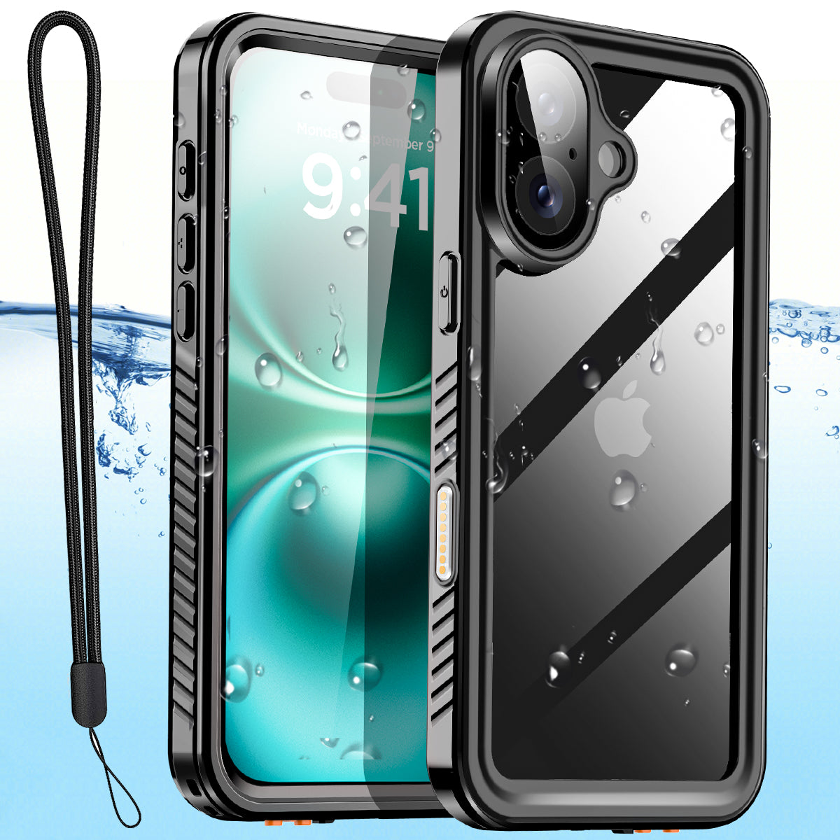For iPhone 16 Waterproof Case/For iPhone 16 Plus Case Waterproof Shockproof CaseHeavy Duty Full Cover