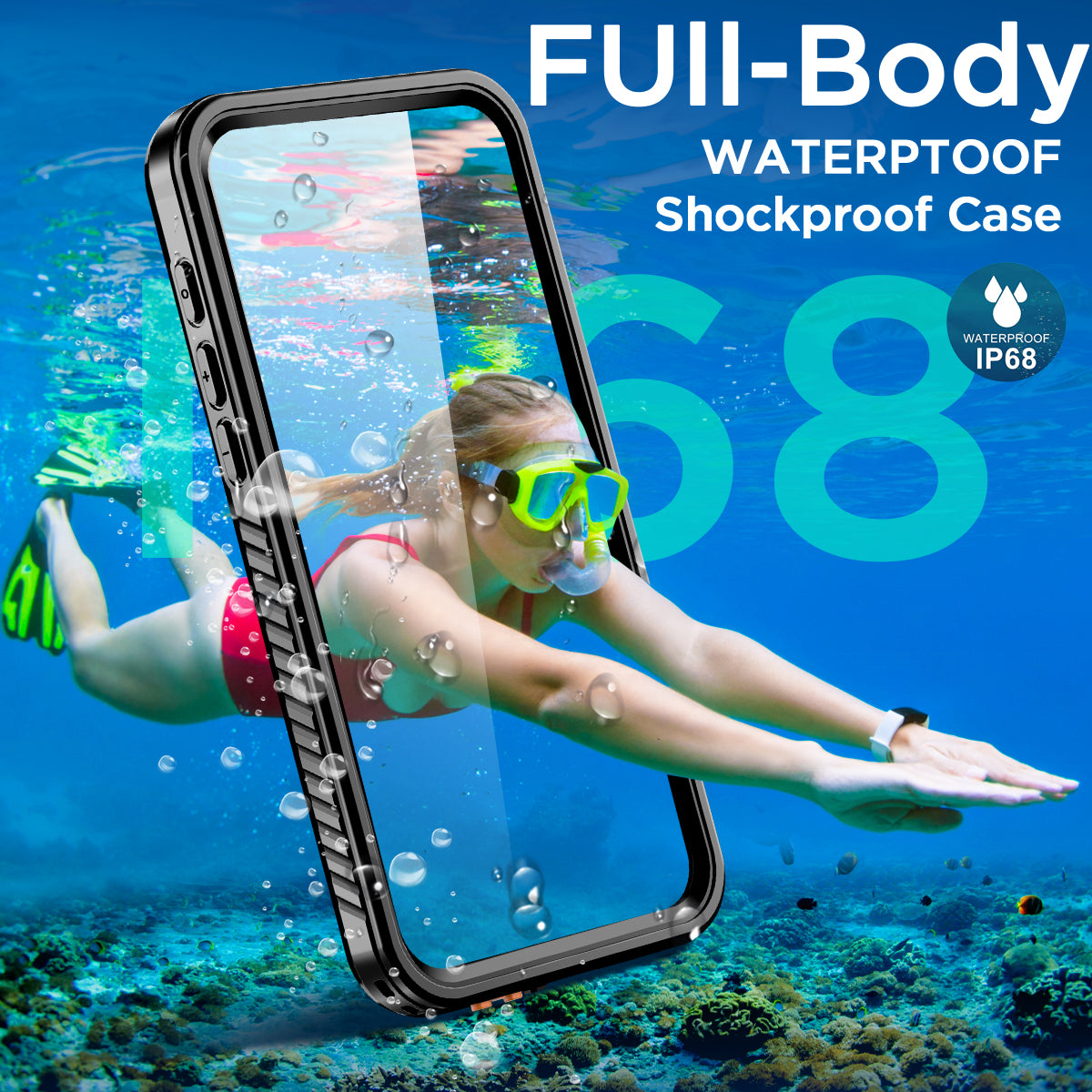 For iPhone 16 Pro Max Case waterproof ,for iPhone 16 Pro Case Waterproof Shockproof Case Waterproof Heavy Duty Full Cover