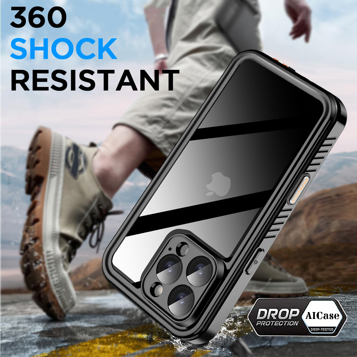 For iPhone 16 Pro Max Case waterproof ,for iPhone 16 Pro Case Waterproof Shockproof Case Waterproof Heavy Duty Full Cover