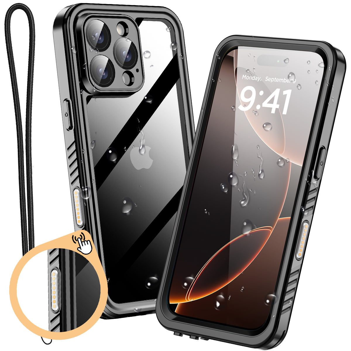 For iPhone 16 Pro Max Case waterproof ,for iPhone 16 Pro Case Waterproof Shockproof Case Waterproof Heavy Duty Full Cover