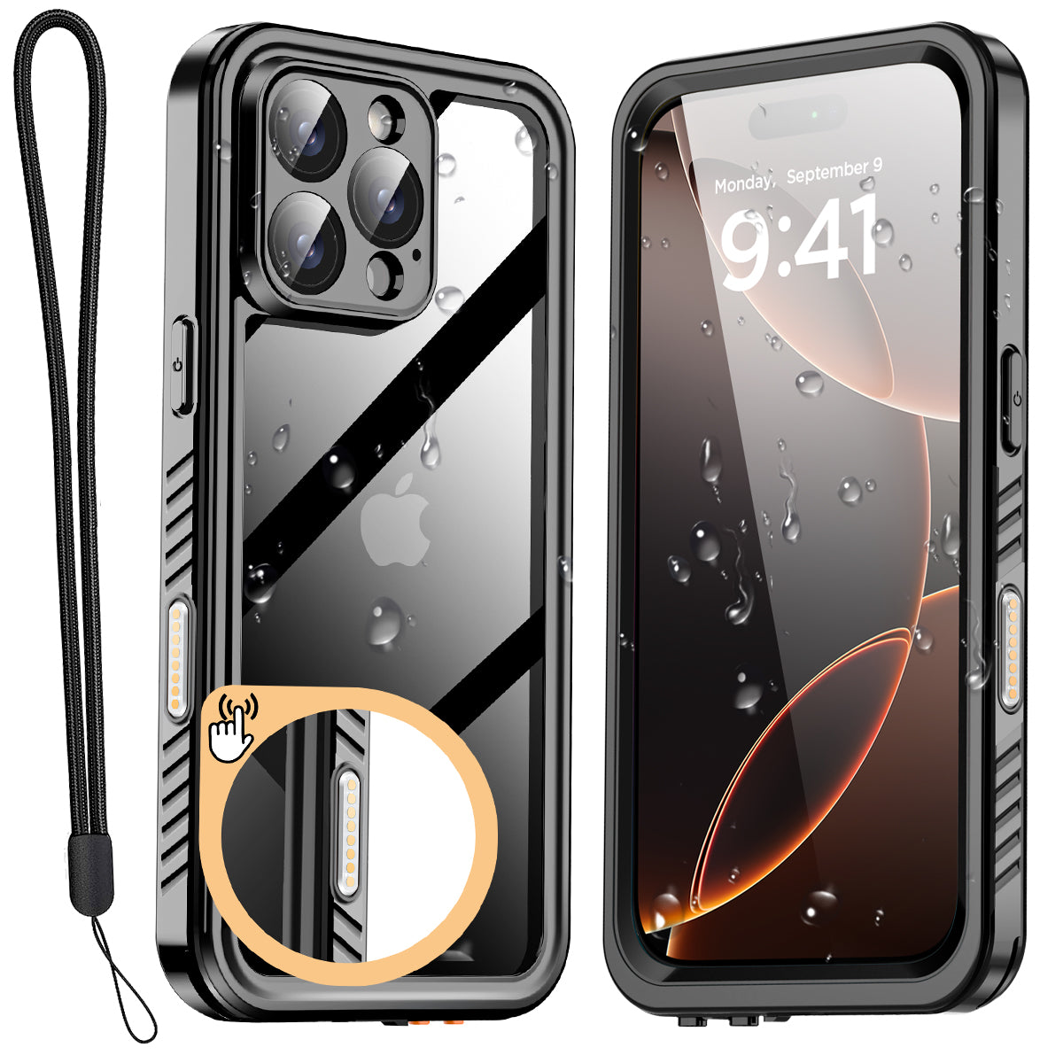 For iPhone 16 Pro Max Case waterproof ,for iPhone 16 Pro Case Waterproof Shockproof Case Waterproof Heavy Duty Full Cover