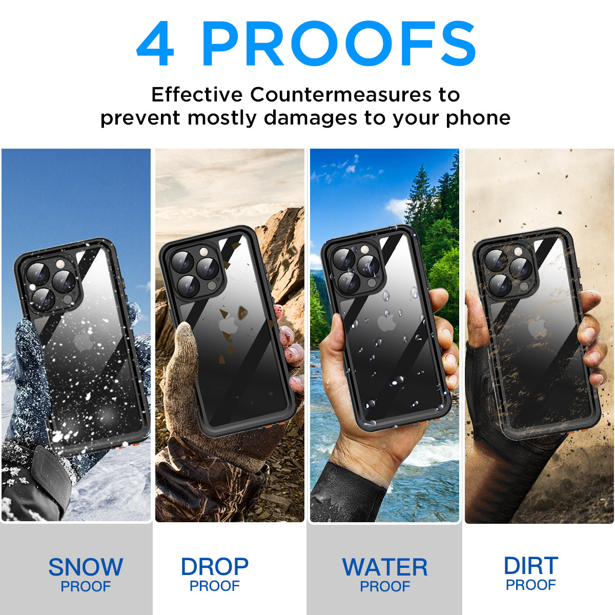 For iPhone 16 Pro Max Case waterproof ,for iPhone 16 Pro Case Waterproof Shockproof Case Waterproof Heavy Duty Full Cover