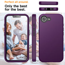 For Apple iPhone 16e Case Shockproof Heavy Duty Military 3-Layer Protective Cover Phone Cover Cushion Case