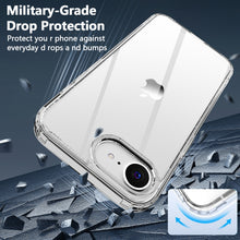 For Apple iPhone 16e Case Clear Shockproof Ultra Slim Transparent Protective Cover