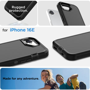 For Apple iPhone 16e Case Defender 3-Layer Shockproof Cover