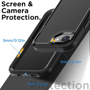 For Apple iPhone 16e Case Defender 3-Layer Shockproof Cover