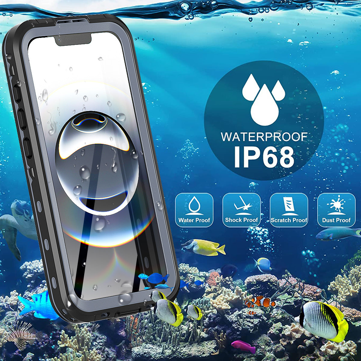 iPhone 16e Waterproof Case Shockproof Heavy Duty Military Rugged Cover