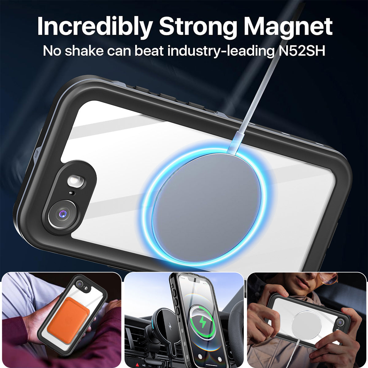 iPhone 16e Waterproof Case Shockproof Heavy Duty Military Rugged Cover