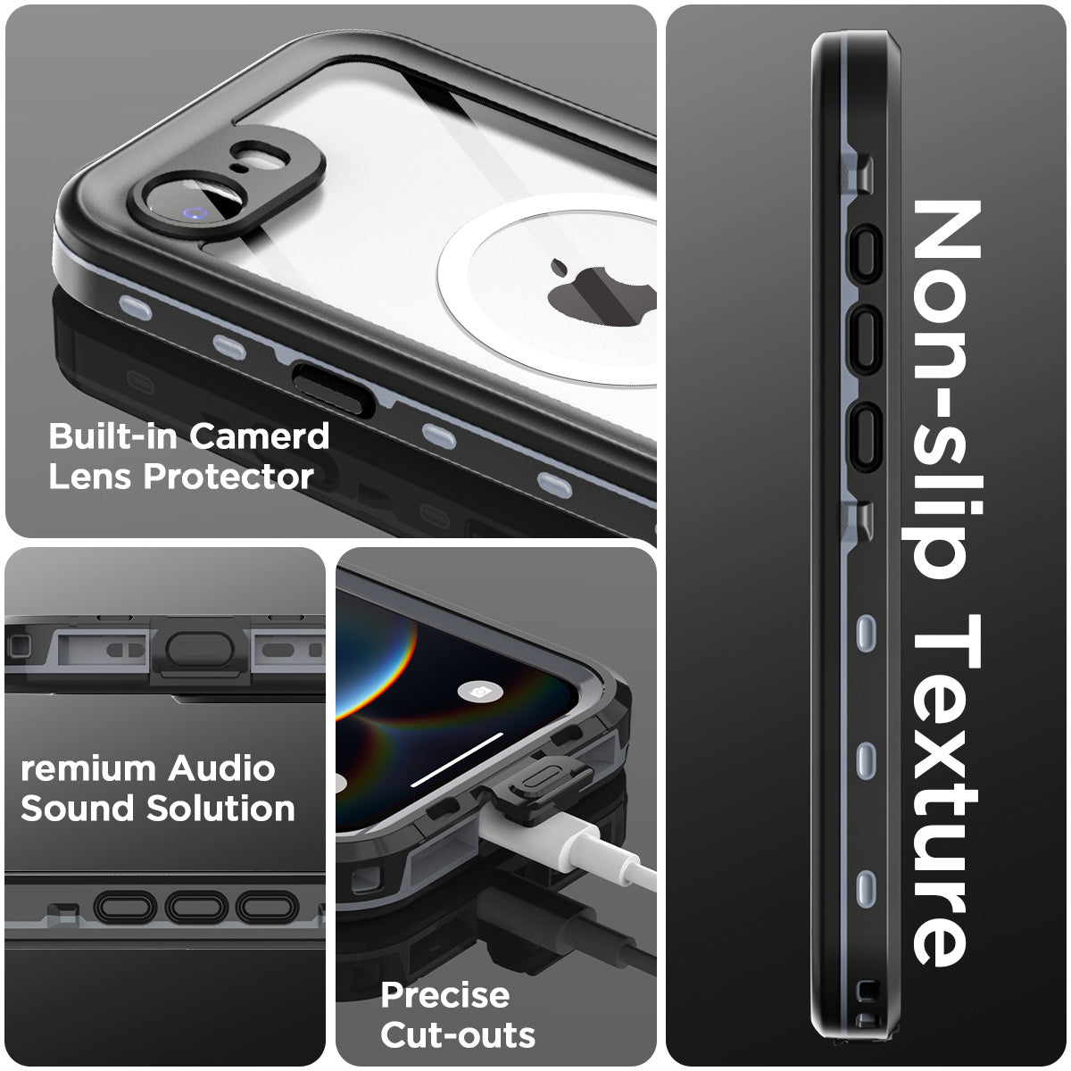 iPhone 16e Waterproof Case Shockproof Heavy Duty Military Rugged Cover