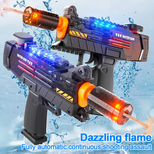 Ultimate Battle Water Blaster Long Range Motorized Electric Water Gun with Light,Range of 26 Ft+, Waterproof Squirt Toy for Kids, Summer Swimming Pool Beach Water Fighting E1096