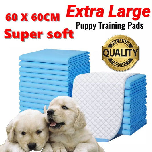 Petority Pet Training Disposable Dog Pee Pads,60x60cm, 6-Layer Leak-Proof and Ultra Absorbent Dog Pee Pads,Fast Drying Pee Mats for Puppies Dogs Cats Rabbits Pets,50-200PCS