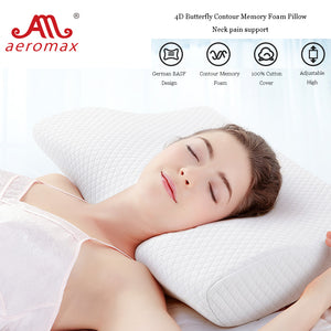 Aeromax Luxury Queen Size Contour Memory Foam Pillow Neck Support Sleeping Pillows Ergonomic