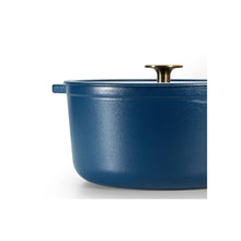 Deslon Blue Enamel Cast Iron Casserole Cooking Stew Deep Pot with Lid 21 CM