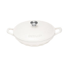 DESLON white Enamel Cast Iron Casserole Cooking Stew Pot 4 L 28CM x 13.3CM