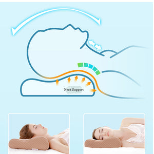 Aeromax Contour Memory Foam Pillow Neck Support Sleeping Pillows Height Adjustable