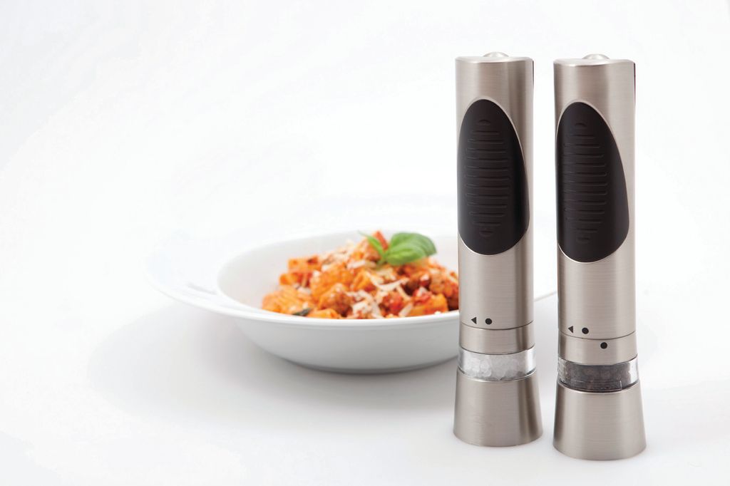 Cole & Mason Richmond Electric Salt and Pepper Grinder Set, Silver