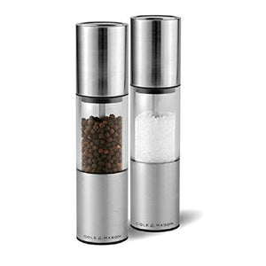 COLE & MASON OSLO SALT + PEPPER SET STAINLESS STEEL