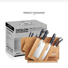 Deslon German technics Kitchen Knife block set of 8 Stainless steel knife