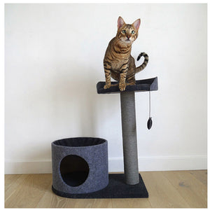 Rosewood Cat House Furniture - Cat House and Perch