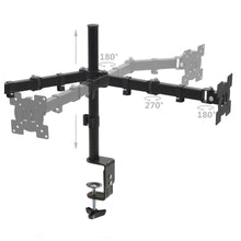 Monitor Desk Mount 32" Double Arms Height Adjustable TV Part Accessory