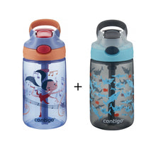 2 x Contigo Kids Gizmo Flip 'Autospout' Straw Bottle 420ml Summer Holiday