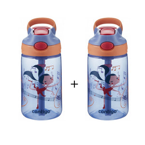 2 x Contigo Kids Gizmo Flip 'Autospout' Straw Bottle 420ml Summer Holiday