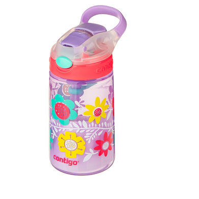 Contigo Kids Gizmo Flip 'Autospout' Straw Bottle 420ml - Flowers