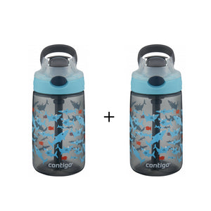 2 x Contigo Kids Gizmo Flip 'Autospout' Straw Bottle 420ml Summer Holiday