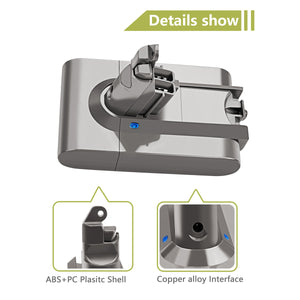21.6V 9000mAh Li-ion Battery For Dyson V6 DC58 DC59 DC61 SV03 Vacuum Cleaner QP