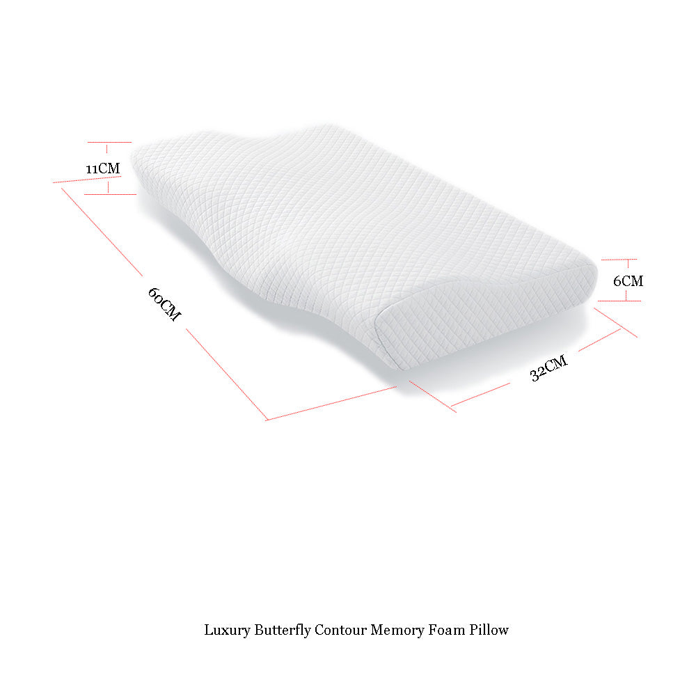 Aeromax Luxury Queen Size Contour Memory Foam Pillow Neck Support Sleeping Pillows Ergonomic