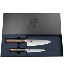 Miyabi Birchwood sashmi master Japanese knife set Sujihiki and