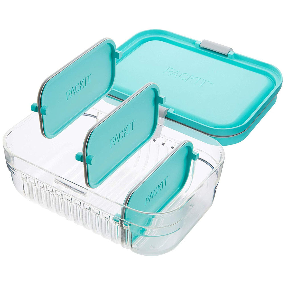 PackIt Mod Bento Lunch Box - Steel Grey & Mint