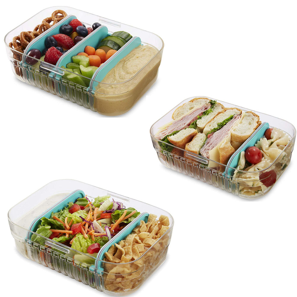 PackIt Mod Bento Lunch Box - Steel Grey & Mint