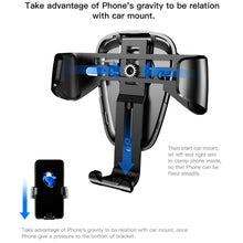 BASEUS GRAVITY CAR MOUNT Auto locked for phone width between 63-88 mm