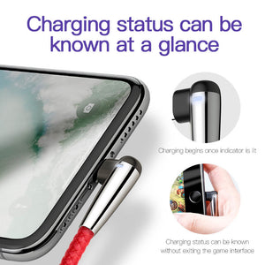 Baseus 2M 1.5A Fast Charging Cable Elbows design for iPhone 11 XS XR iPad