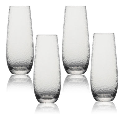 ECOLOGY GLACIER STEMLESS CHAMPAGNE FLUTE 220ML SET OF 4 Soda Lime Glass