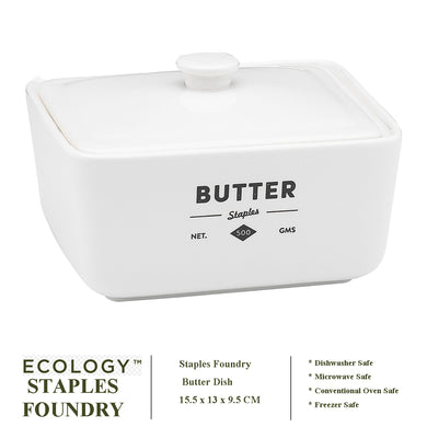 NEW Ecology Staples Foundry Butter Dish