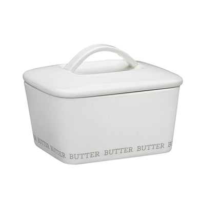 ECOLOGY EC15927 Abode Butter Dish & Lid 14.5CM x 12CM x10CM White